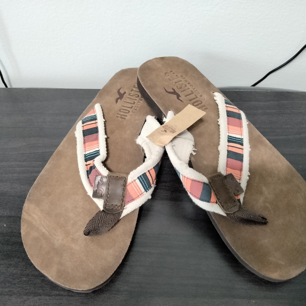 Hollister Orange and Brown Sandals Comfortable and Stylish